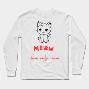 Cat meow Long Sleeve T-Shirt